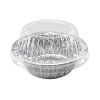 【中古】【輸入品・未使用】(25) - Disposable Aluminium 5 3/4 Extra Deep Meat/Pot Pie Pan With Clear Snap on Lid 2400P (25)|スカイマーケットプラス