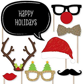 【中古】【輸入品・未使用】Holiday Party - Christmas Photo Booth Props Kit - 20 Count