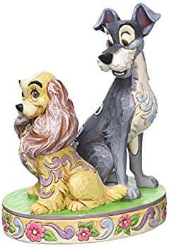 【中古】【輸入品・未使用】Enesco Jim Shore Disney Lady and the Tramp 60th Anniversary Figurine 4046040 New