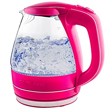 【中古】【インポート品・未当て嵌める】青みＬＥＤ内臓 1.5Ｌ 瑠璃 灯し火 湯わかし  サクラ色 並行輸入品