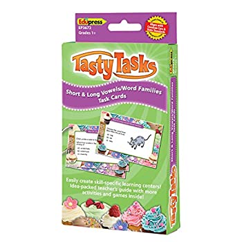 【中古】【輸入品・未使用】[Edupress]Edupress Short and Long Vowels/Word Families Tasty Task Cards%ｶﾝﾏ% Grades 1+ EP3672 [並行輸入品]｜スカイマーケットプラス