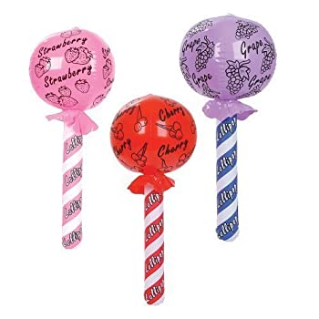 【中古】【輸入品・未使用】~ 12 ~ Lollipop Inflatables ~ Approx. 24%ﾀﾞﾌﾞﾙｸｫｰﾃ% ~ New in Sealed Packages ~ Party Favors Decorations Carnival by RI [並行輸入品]