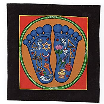 【中古】【輸入品・未使用】（並行輸入品） アジアン雑貨　仏画　足裏