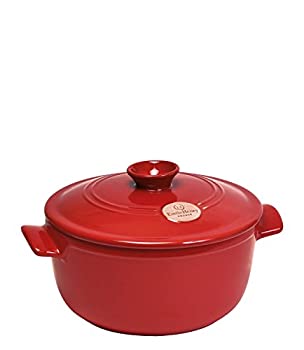 【中古】【輸入品・未使用】Emile Henry Flame Round Stewpot Dutch Oven%カンマ% 4l%カンマ% Burgundy|スカイマーケットプラス