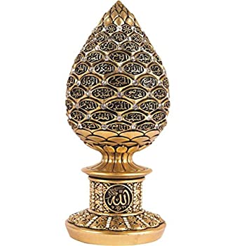【中古】【輸入品・未使用】Gunes イスラムテーブル装飾 ゴールドエッグ 彫刻フィギュア アラビア語 99 アッラーの名前 ESMAアスマ・アル・フスナ 7.5in ゴールド BB-0913-1｜スカイマーケットプラス 18,972円