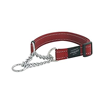 【中古】【輸入品・未使用】ROGZ(ログズ) UTILITY 犬用ハーフチェーン首輪 中型犬 (L%ｶﾝﾏ% レッド) [並行輸入品]