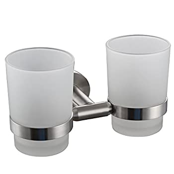 【中古】【輸入品・未使用】XVL Wall-mounted Toothbrush Holder Double Holder%ｶﾝﾏ% Brushed G1005
