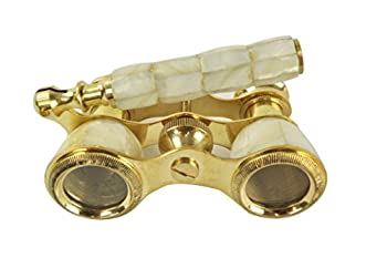 【中古】【輸入品・未使用】Karmakara アンティーク レプリカ 真鍮 オペラグラス 双眼鏡 真珠層