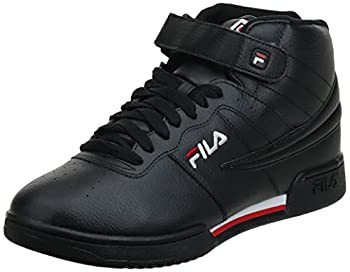 【中古】【インポート品・未当て嵌める】Fila メンズ F-13v Lea/syn 流行り物スニーカー%ｶﾝﾏ% 黒いこと/白いこと/フィラレッド。%ｶﾝﾏ% 9.5