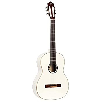 【中古】【輸入品・未使用】Ortega Guitars R121SNWH Family Series Slim Neck Nylon 6弦 Guitar with Spruce Top%カンマ% Mahogany Body%カンマ% White Gloss アコースティックギ
