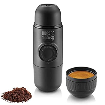 【中古】【輸入品・未使用】WACACO エスプレッソマシン手動でプッシュ式 互換コーヒー粉専用Minipresso GR [並行輸入品]