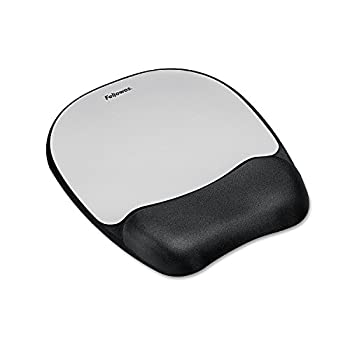 【中古】【インポート品・未当て嵌める】Mouse Pad w/Wrist Rest Nonskid Back 8 x 9-1/4 Silver Mouse Pad w/Wrist Rest%ｶﾝﾏ% Nonskid Back%ｶﾝﾏ% 8 x 9-1/4%ｶﾝﾏ% Silver by FELLOWES MF