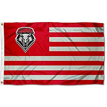 【中古】【輸入品・未使用】UNM LOBOS Stars and Stripes Nation Collegeフラグ