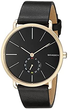【中古】【インポート品・未当て嵌める】Skagen Hagen多役立つことなめし革ウォッチ 20 粍 赤銅色