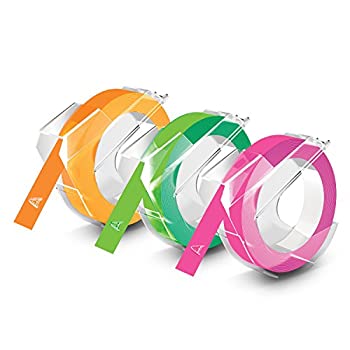 【中古】【輸入品・未使用】DYMO 3D Plastic Embossing Labels for Embossing Label Makers%ｶﾝﾏ% Neon%ｶﾝﾏ% 3/8\'\' x 9.8\'%ｶﾝﾏ% 3-roll pack (1933353) by DYMO｜スカイマーケットプラス