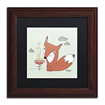 【中古】【輸入品・未使用】Trademark Fine Art Un Renard Dans La Cours by Sylvie Demers 木製フレーム 11%ﾀﾞﾌﾞﾙｸｫｰﾃ% x 11%ﾀﾞﾌﾞﾙｸｫｰﾃ% ブラック ALI0915-W1111BMF