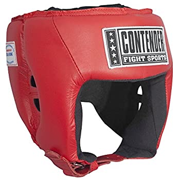 【中古】【輸入品・未使用】(X-Large%ｶﾝﾏ% Red) - Contender Fight Sports Competition Boxing Muay Thai MMA Sparring Head Protection Headgear without Cheeks