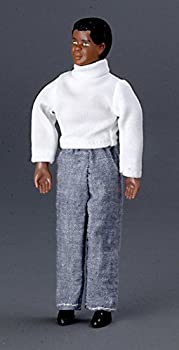 【中古】【輸入品・未使用】Town Square Miniatures Dolls House Miniature 1:12 Scale People Black Father Dad Man [並行輸入品]