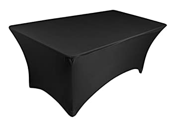 【中古】【輸入品・未使用】TEKTRUM 6 FT LONG RECTANGULAR STRETCH TABLECLOTH DJ JACKET COVER FOR TRADE SHOW - PREMIUM FABRIC (Black) by Tektrum|スカイマーケットプラス
