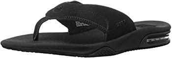 【中古】【インポート品・未当て嵌める】Reef 砂浜サンダル ? Fanning All 黒いこと size: 44 メンズ靴-ビーチサンダル