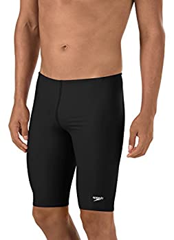 【中古】【インポート品・未当て嵌める】(迅速さ) Speedo メンズ PowerFlex Eco原料品 ジャマー 海水着 無地 38 黒いこと スポーツ・アウトドア-水泳