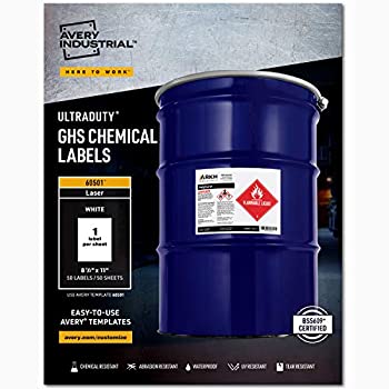 【中古】【輸入品・未使用】LABEL%ｶﾝﾏ%GHS CHEMICAL%ｶﾝﾏ%50%ｶﾝﾏ%WH