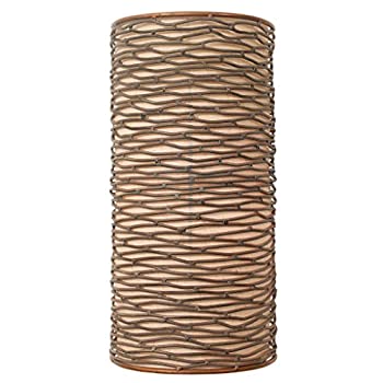【中古】【輸入品・未使用】フロー1-light壁取り付け用燭台???Hammered Ore Finish with TanシルクSlug Shade andアクリルDiffuser