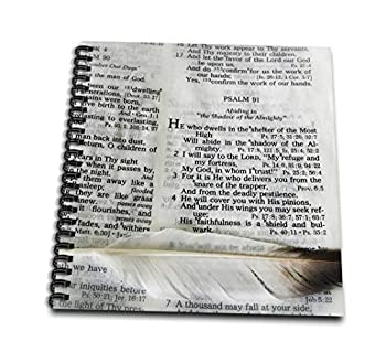【中古】【輸入品・未使用】777images DesignsグラフィックデザインBible Bible Verse???写真を開くto Psalm 91と大きなフェザーでマークされます。???Drawing Book 4 by 4%