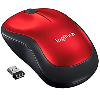 【中古】【輸入品・未使用】Logitech M185 ワイヤレス光学マウス 2.4GHz レッド (910-003635)|スカイマーケットプラス