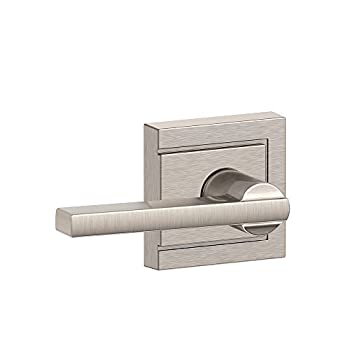 【中古】【輸入品・未使用】Schlage F10 LAT 619 ULD Latitudeレバー アップランドトリムホールとクローゼットロック付き サテンニッケル｜スカイマーケットプラス