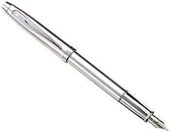 【中古】【インポート品・未当て嵌める】Sheaffer 100 無光沢Cr 筆 クローム刈り込みと細字書き込み先付き添い人