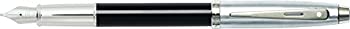 【中古】【インポート品・未当て嵌める】Sheaffer 100 黒いこと漆筆 クローム刈り込みと細字書き込み先付き添い人