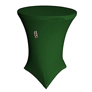 【中古】【輸入品・未使用】LA Linen ラウンドハイスパンデックスカバー カクテルハイボーイテーブル用 32 x 42インチ グリーンエメラルド