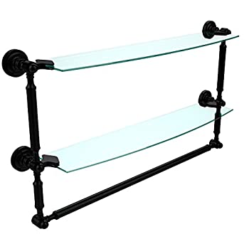 【中古】【輸入品・未使用】Allied Brass 24'x5' Dble Shelf w/Towel Bar Matte Black [並行輸入品]