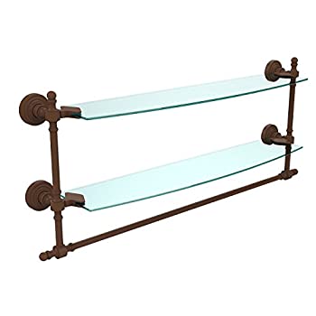 【中古】【インポート品・未当て嵌める】Allied Brass 24\u0027x5\u0027 Dble Shelf w/Towel Bar Antique Bronze [並行輸入品] その他-インテリア・寝具・収納