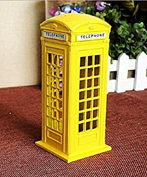 【中古】【輸入品・未使用】アンティーク お洒落 SPRING COME 電話ブース SAVING BANK 貯金箱 マネーバンク PIGGY 玩具 おもちゃ (黄色) [並行輸入品]