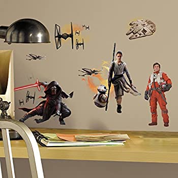 【中古】【輸入品・未使用】Star Wars VII Characters Peel and Stick Wall Decals スターウォーズVIIキャラクターピールとスティック壁飾り♪ハロウィン♪クリスマス♪ [並