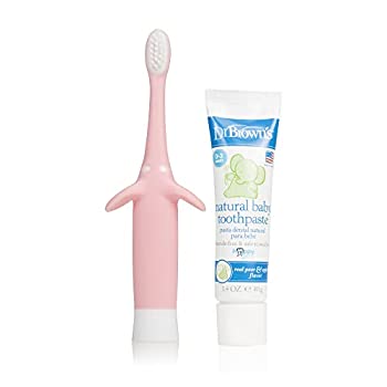 【中古】【インポート品・未当て嵌める】Dr. Brown\u0027s Infant Toothbrush and Toothpaste Combo Pack%ｶﾝﾏ% Pink%ｶﾝﾏ% 1.4 Ounce by Dr. Brown\u0027s [並行輸入品]