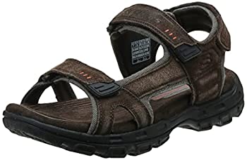 【中古】【輸入品・未使用】Skechers USA Men's Gander Alec Flat Sandal%ｶﾝﾏ%Brown/Black%ｶﾝﾏ%12 M US｜スカイマーケットプラス
