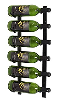 【中古】【輸入品・未使用】VintageView WS21 2-Foot 6 Bottle Wall Mounted Wine Rack in Satin Black (1 Row Deep) by Wine Racks America