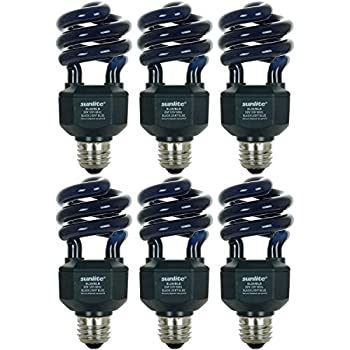 【中古】【輸入品・未使用】Sunlite SL20/BLB CFLらせん電球 20ワット 省エネ 並形口金 ブラックライトブルー 6 Pack UP652 6