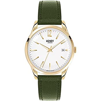 【中古】【インポート品・未当て嵌める】ヘンリー英国の首都/HENRY LONDON 時辰儀 39粍/なめし革 HL39-S-0098(12) ユニ一発やる [並行輸入品]