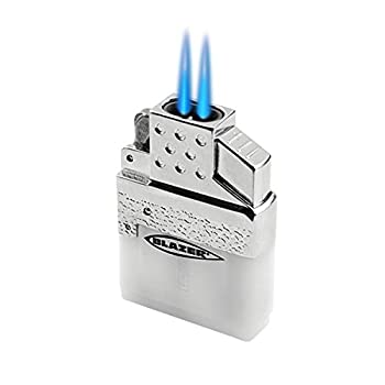 【中古】【輸入品・未使用】Blazer 189-9201 Top-Z Dual Torch Flame Lighter Insert%ｶﾝﾏ% White/Silver [並行輸入品]
