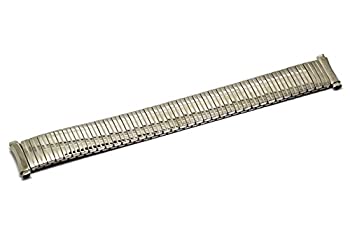 【中古】【輸入品・未使用】Speidel 16～21mm ショート 腕時計伸縮バンドストラップ シルバーステンレス カーブエンド