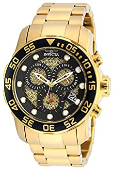 【中古】【インポート品・未当て嵌める】[インビクタ] ウオッチ Pro Diver 水晶 48.8粍 入れもの ゴールド ステンレス鋼鋼同盟罷業一回り 黒いこと文字盤 19837 メンズ [並行輸入品]