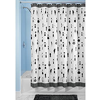 【中古】【インポート品・未当て嵌める】InterDesign SophistiCat Shower Curtain%ｶﾝﾏ% 72 x 72%ｶﾝﾏ% Black/White [並行輸入品]