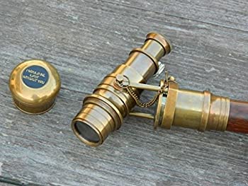 【中古】【輸入品・未使用】Walking Cane%ｶﾝﾏ%Brass Antique Walking Stick Folding Telescope wooden Nautical Gift by historicalmuseumstore [並行輸入品] 11,215円