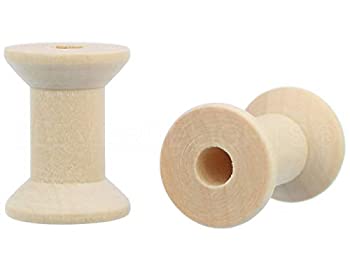 【中古】【輸入品・未使用】50 Pack - CleverDelights 1 1/8 x 3/4 Wood Spools - Unfinished Wooden Spools - Thread Bobbin Cord Wire Sewing by CleverDelights