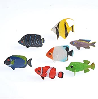 【中古】【輸入品・未使用】US Toy Assorted Color and Design Tropical Fish Figure Play Set (Lot of 12) [並行輸入品]