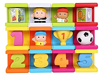 【中古】【輸入品・未使用】Safety First Cubikals Stack 'n Play 12 Block Set - Sports Set 1 [並行輸入品]｜スカイマーケットプラス